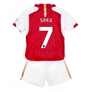 Arsenal Bukayo Saka #7 Replica Home Stadium Kit for Kids 2023-24 Short Sleeve (+ pants)